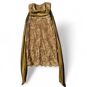 Vintage Nicole Miller Lace Strapless Dress size 0
